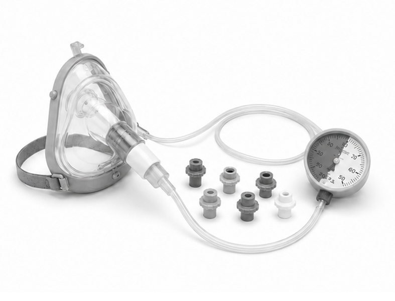 PEP mask with manometer